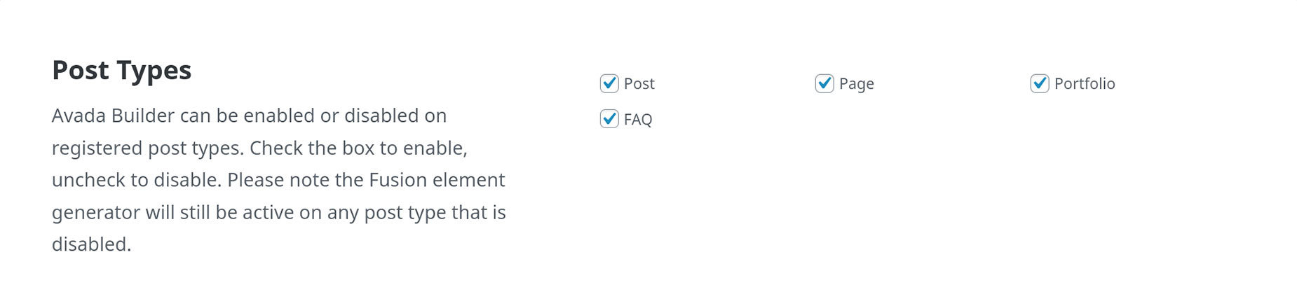 Avada Builder > Post Types