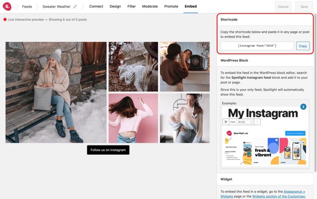 Spotlight Instagram Feeds Plugin