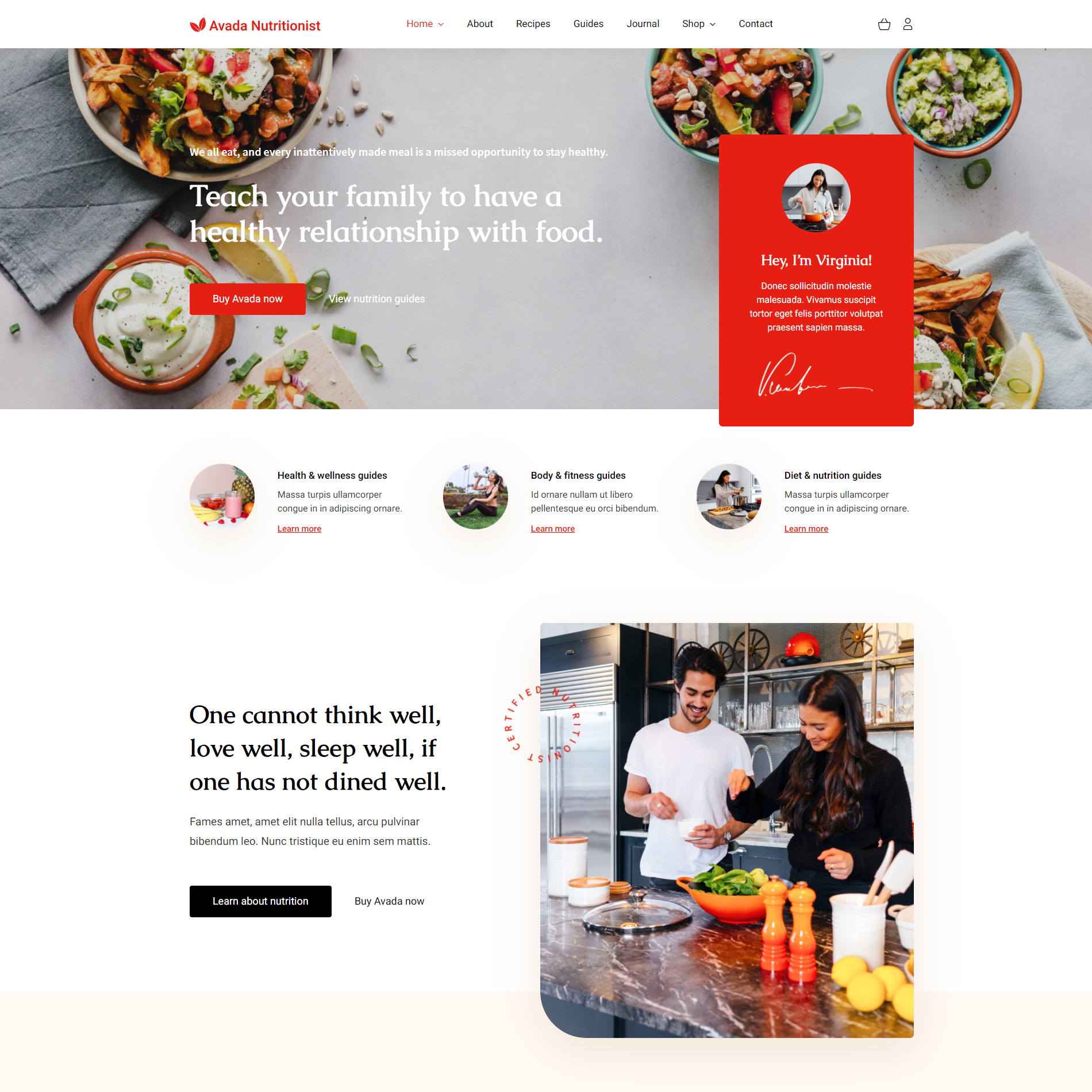 Avada Nutritionist
