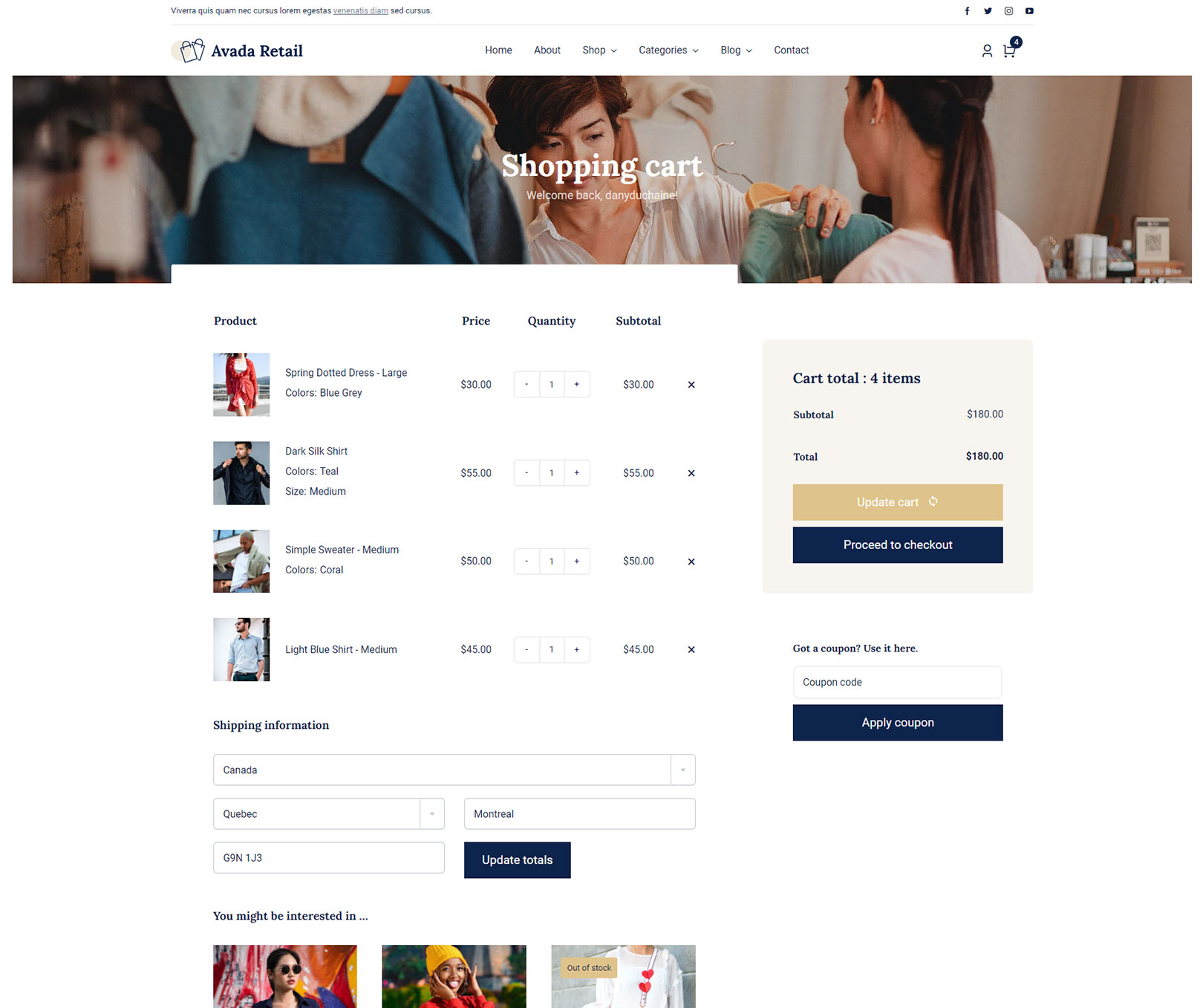 Avada Woo Cart Coupons Element Mockup