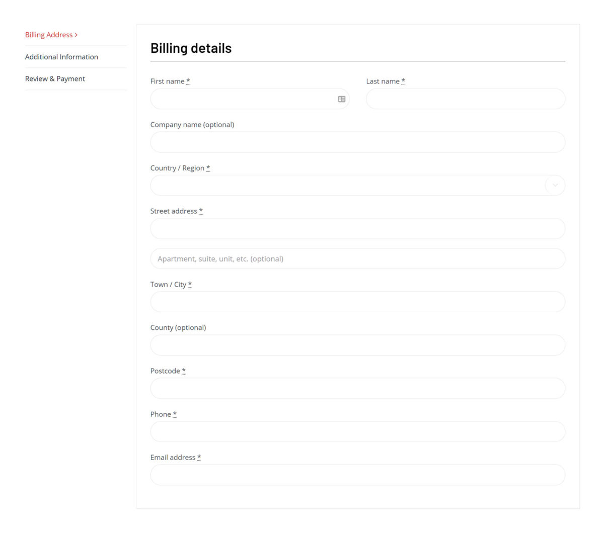 Avada Woo Checkout Tabs Element Example