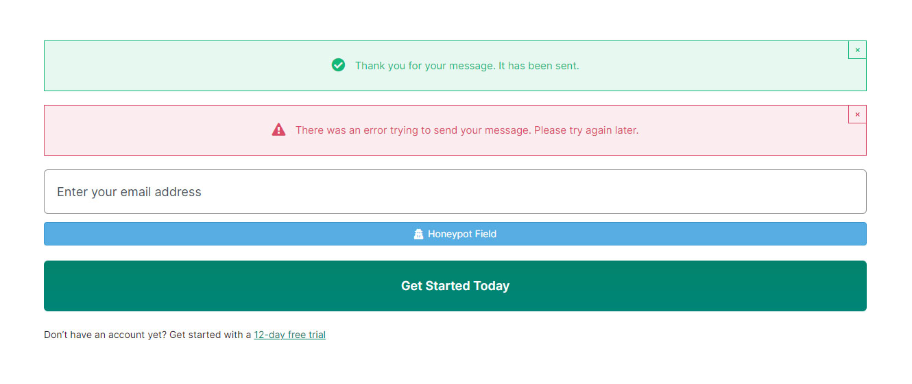 Avada Honeypot Field Mockup