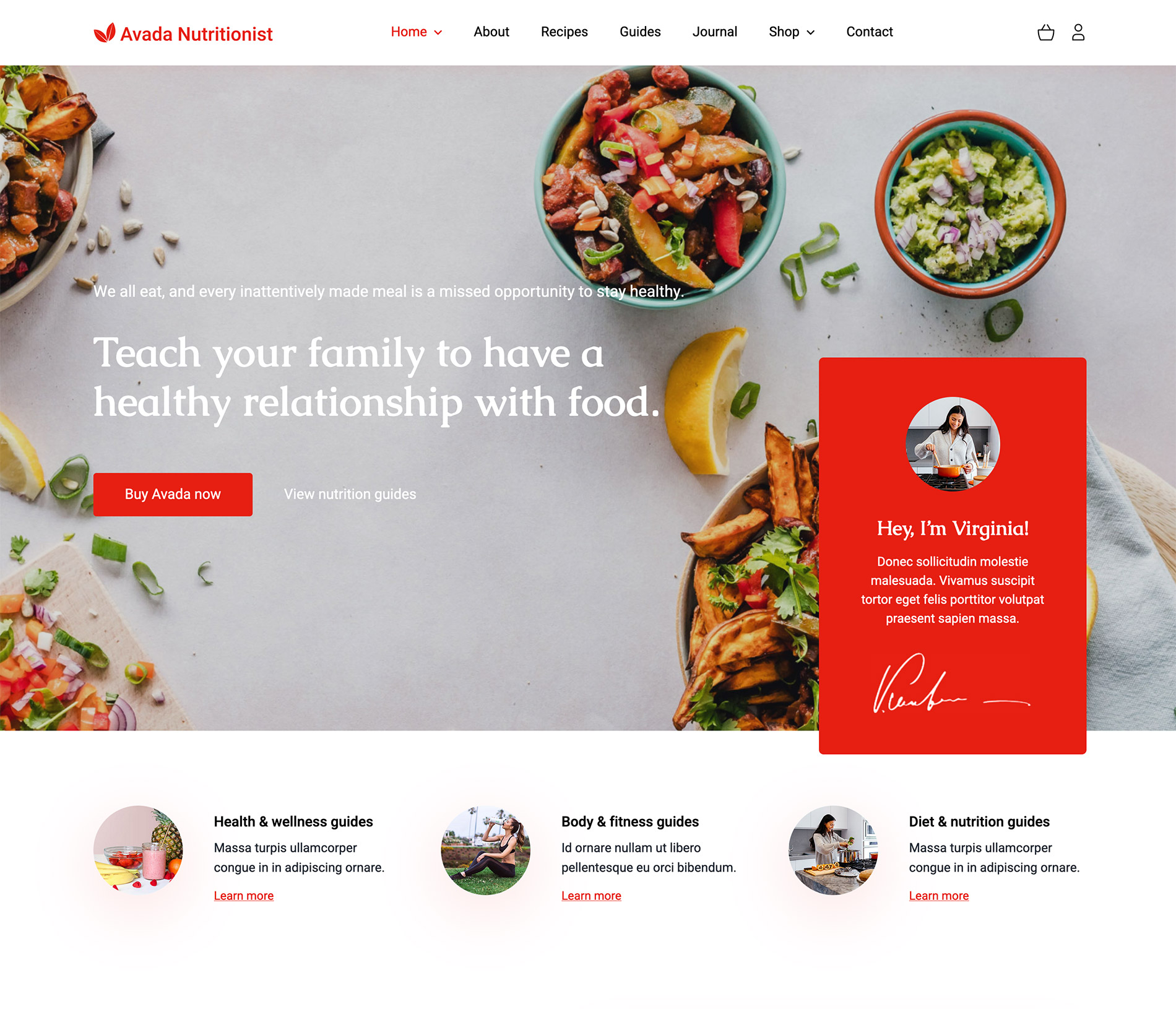 Avada Nutritionist