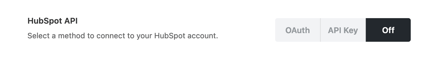 Hubspot Connection Method
