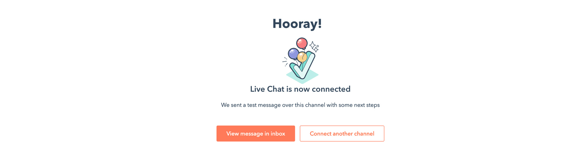 Hubspot Live Chat Connected