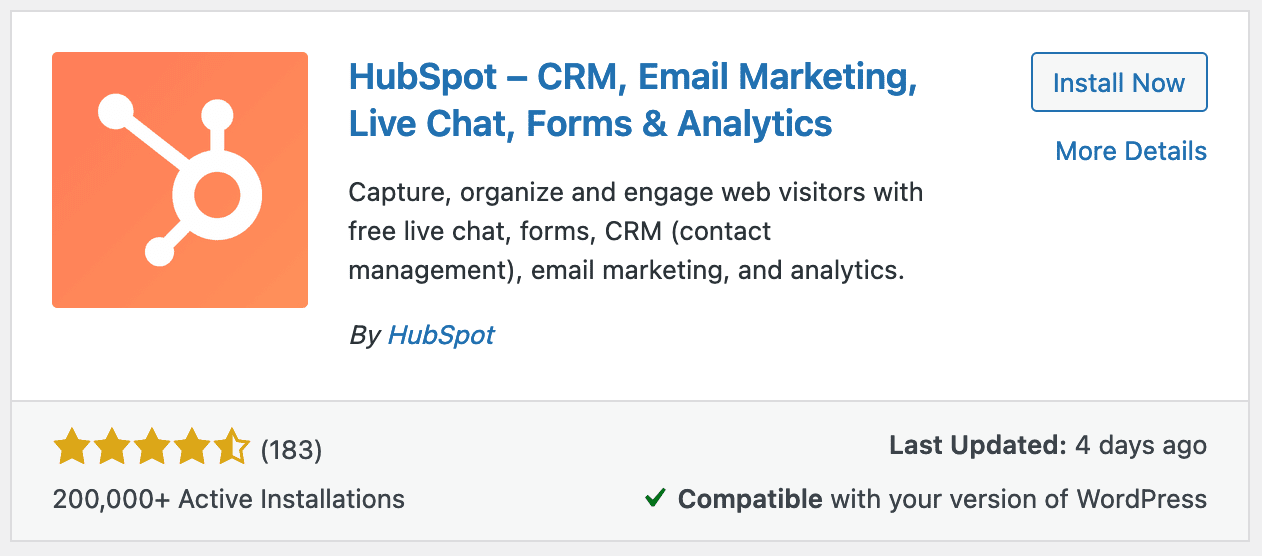Install HubSpot Plugin