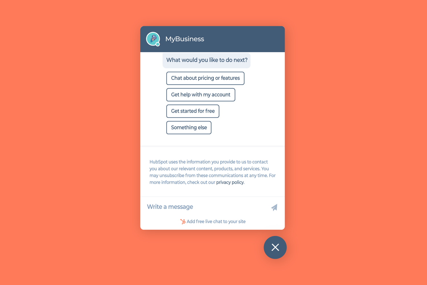 HubSpot Live Chat