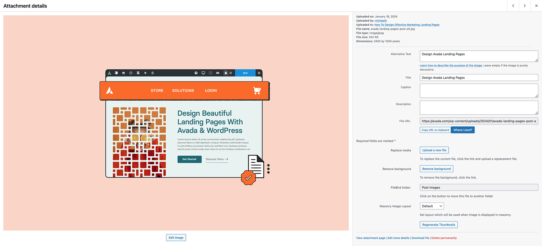 WordPress Image Meta