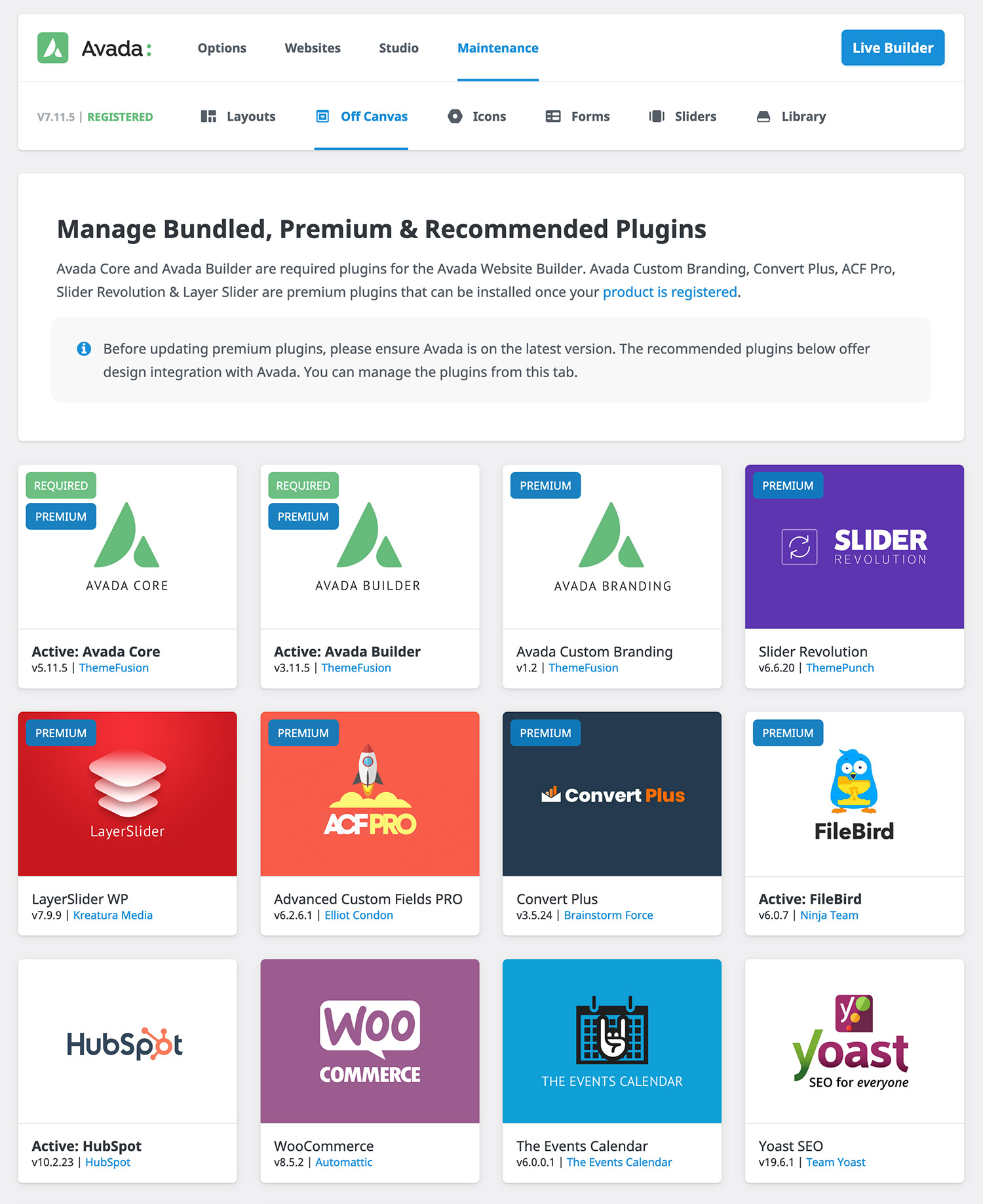 Avada Plugins